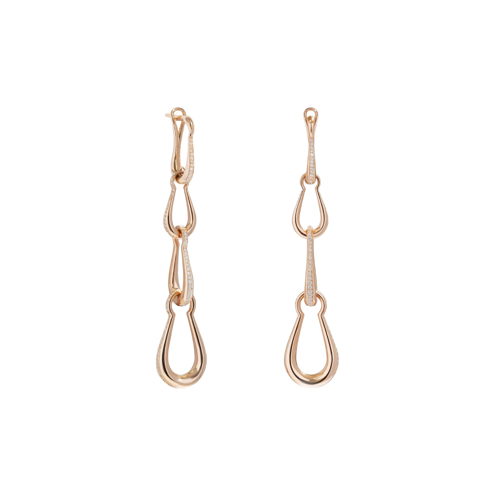 Vela Rose Gold Earrings With Diamonds