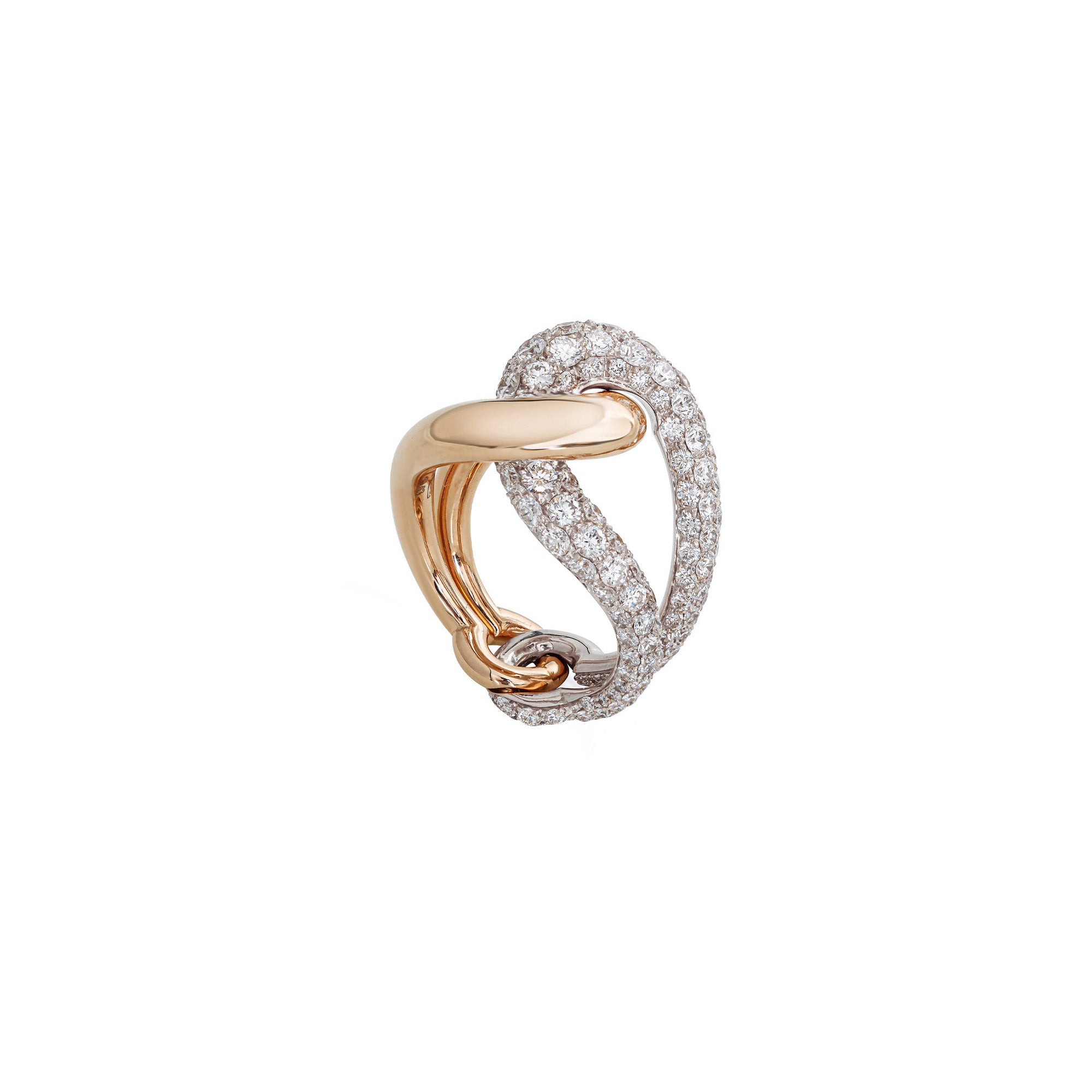 Vela Rose Gold Ring With Diamonds