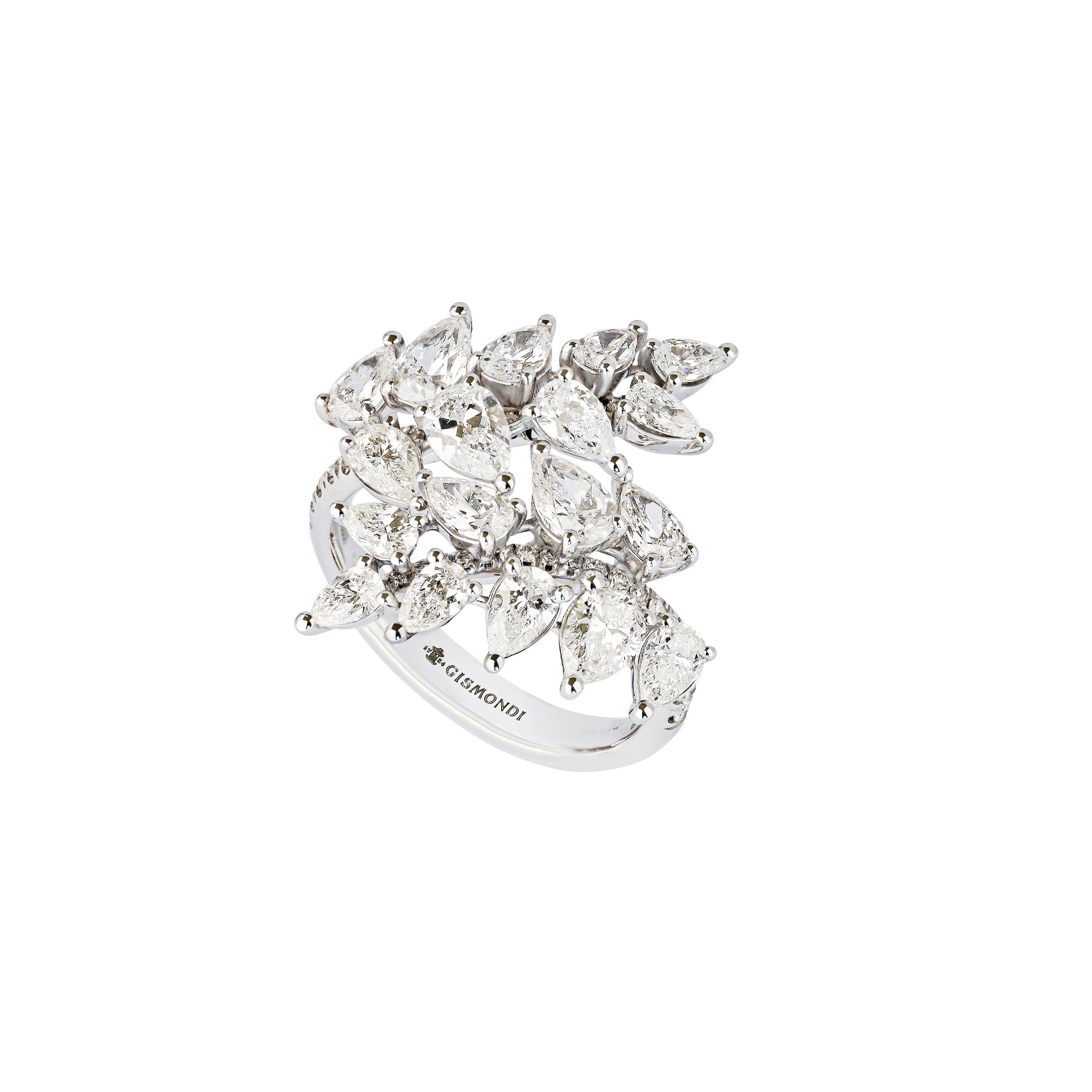 Essenza White Gold Ring With Diamonds