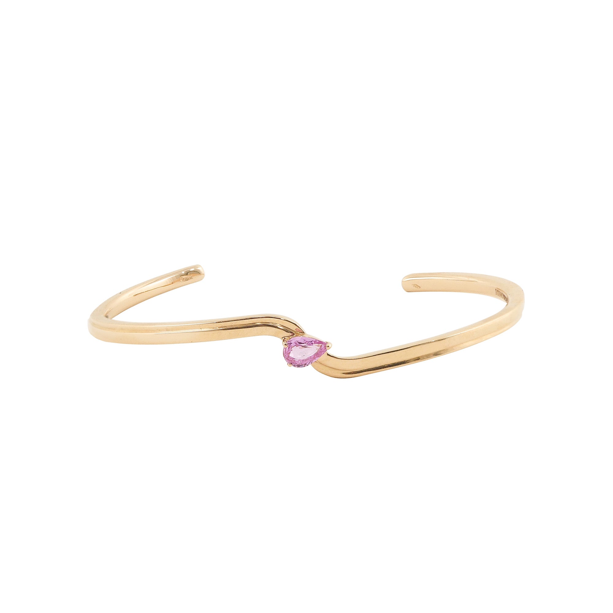 Clip Sintesi Rose Gold Bracelet With Pink Sapphire