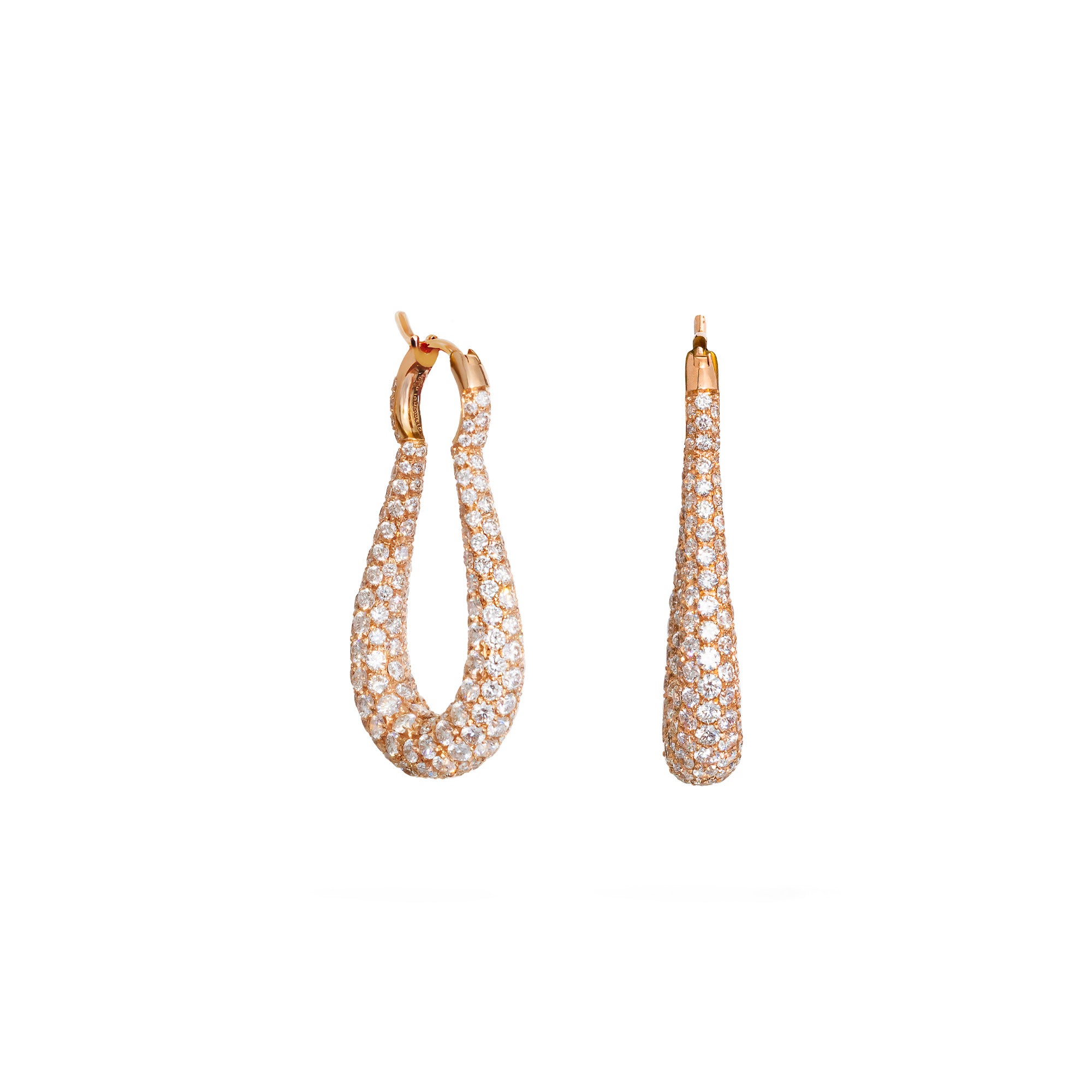 Vela Rose Gold Earrings With Diamonds