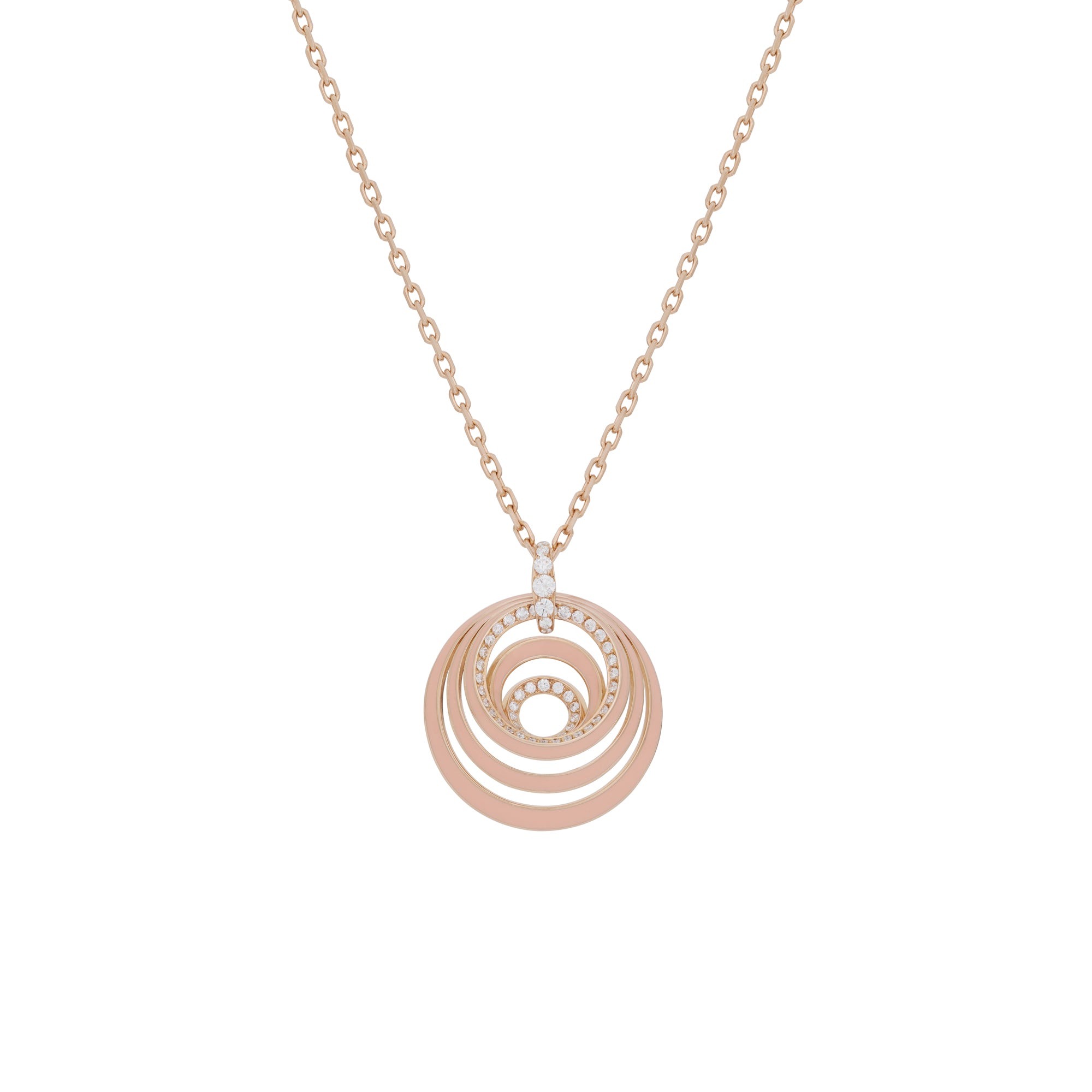 Aura Rose Gold Necklace With Diamonds