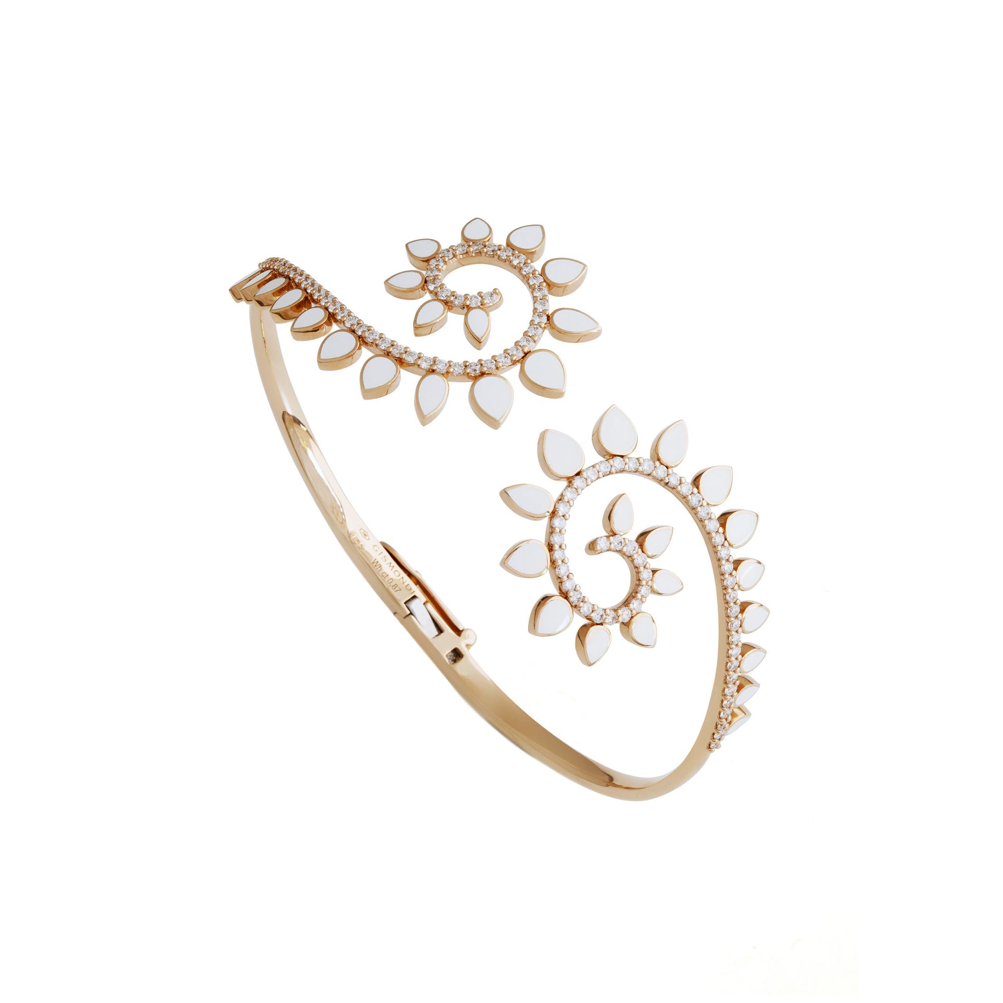 Genesi Rose Gold Bracelet With Diamonds And Ceramic