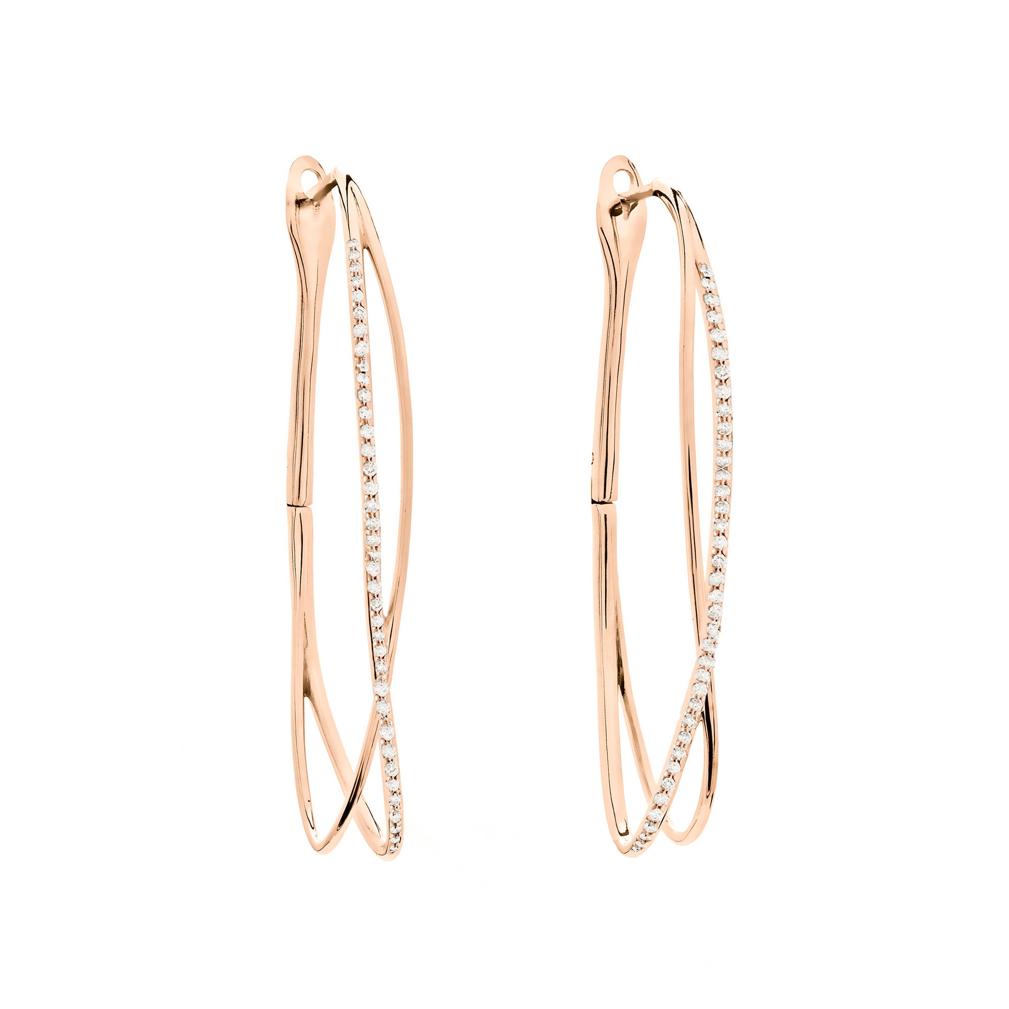 Noi Rose Gold Earrings With Diamonds