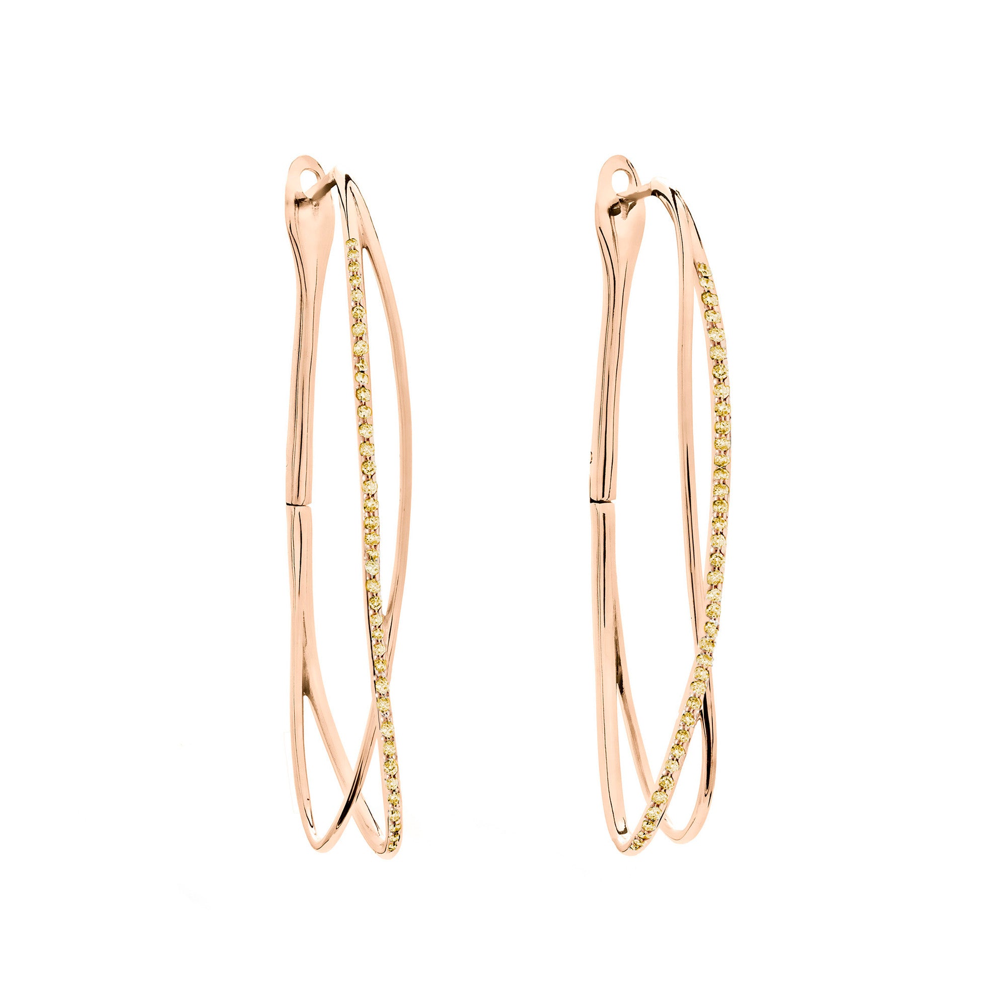 Noi Rose Gold Earrings With Fancy Diamonds