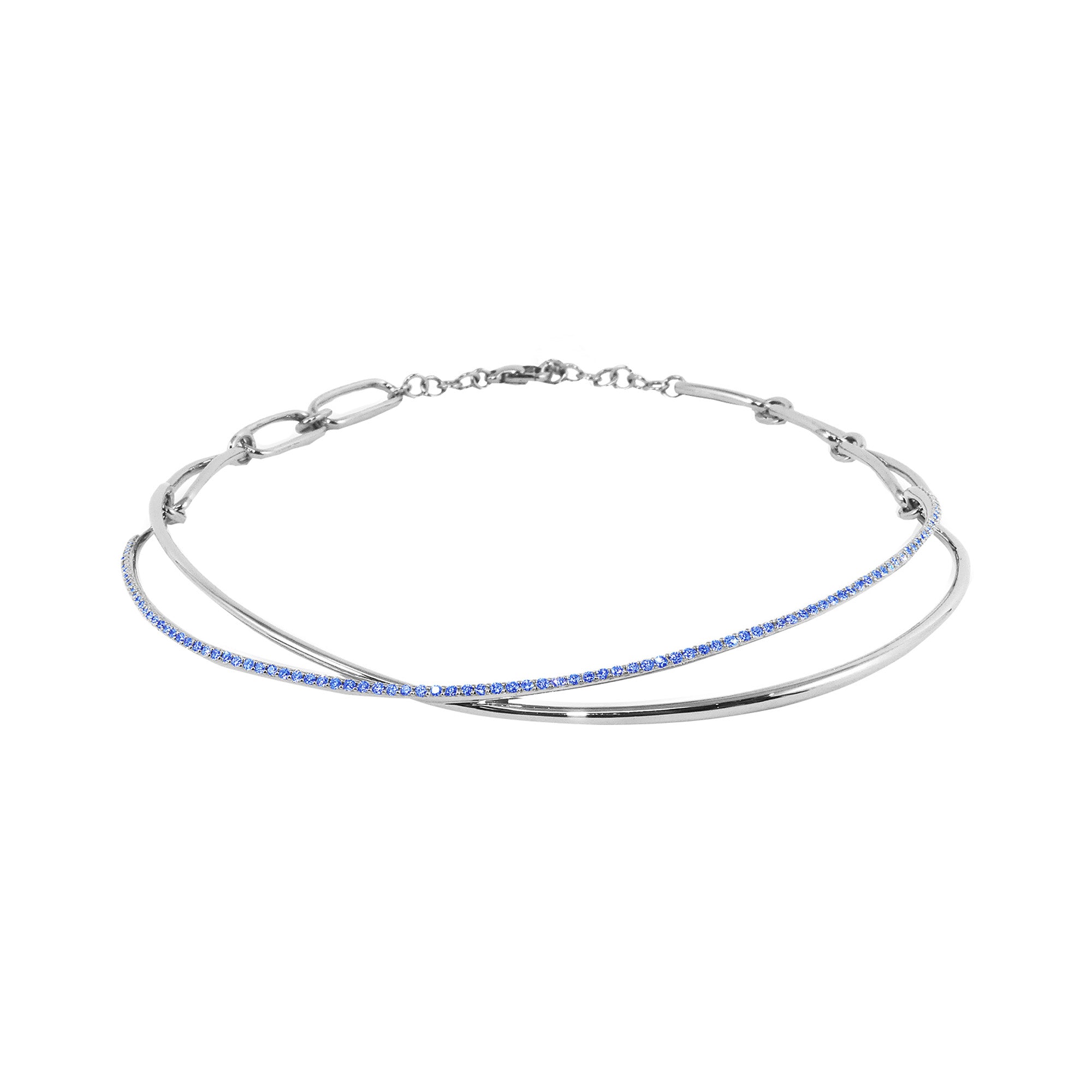 Noi White Gold Necklace With Sapphires