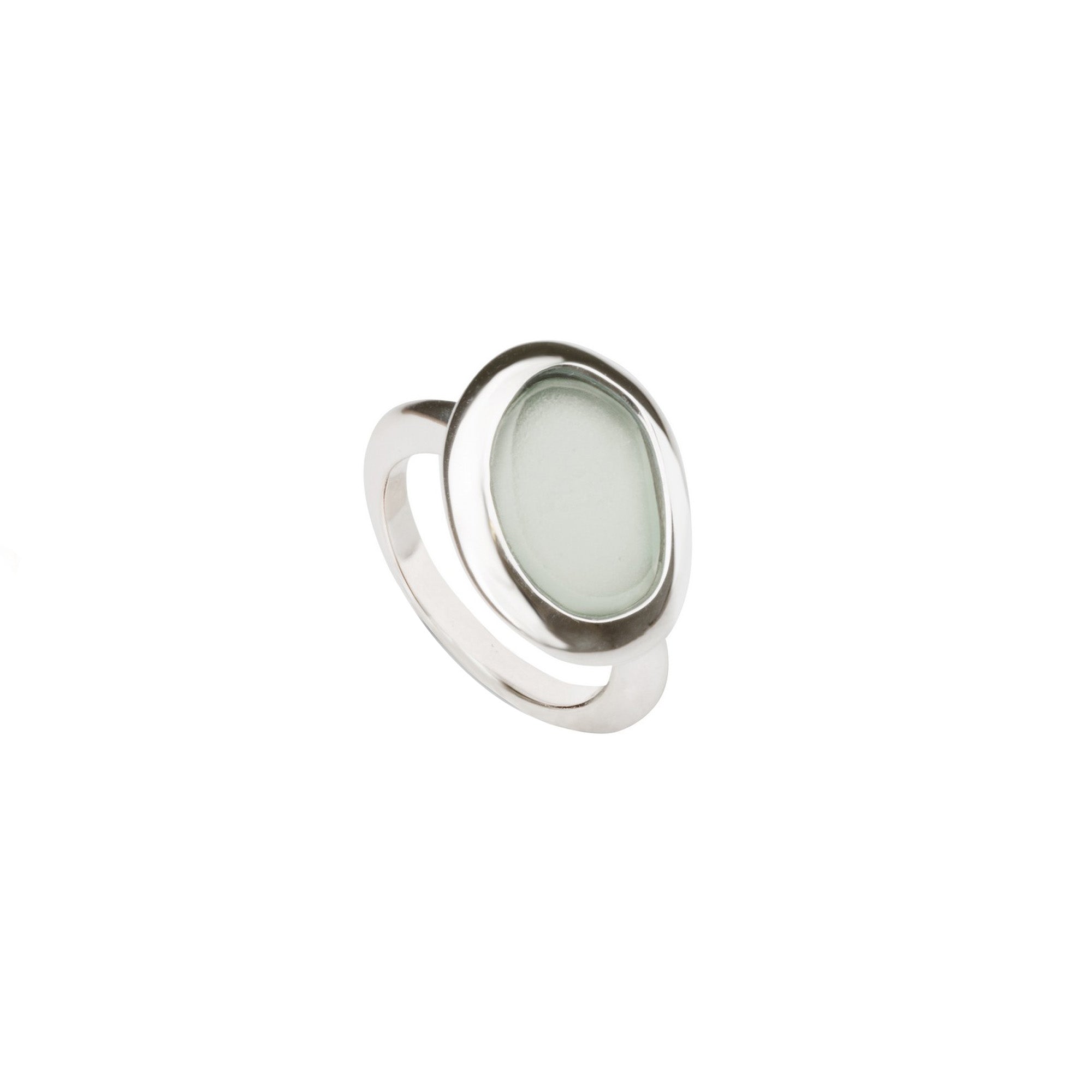Anello Prìa de Mä in argento - Ovale